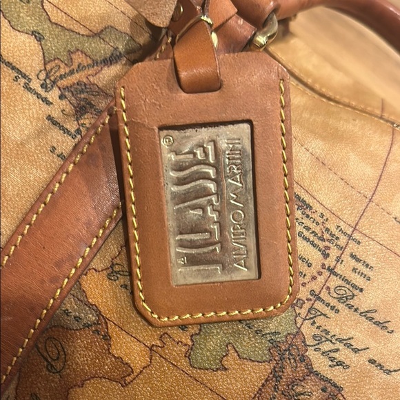 Vintage Alviero Martini Map Print Travel Bag - Picture 10 of 16